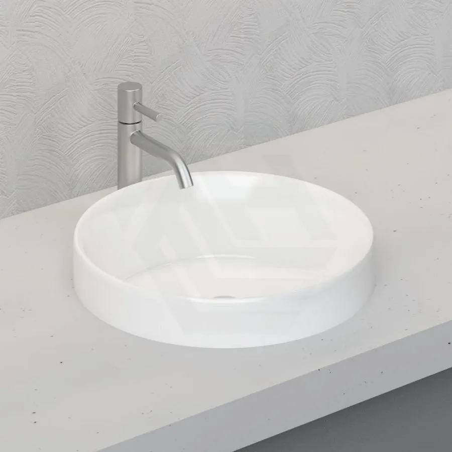 400x400x110mm Inset Ceramic Basin Gloss White Round