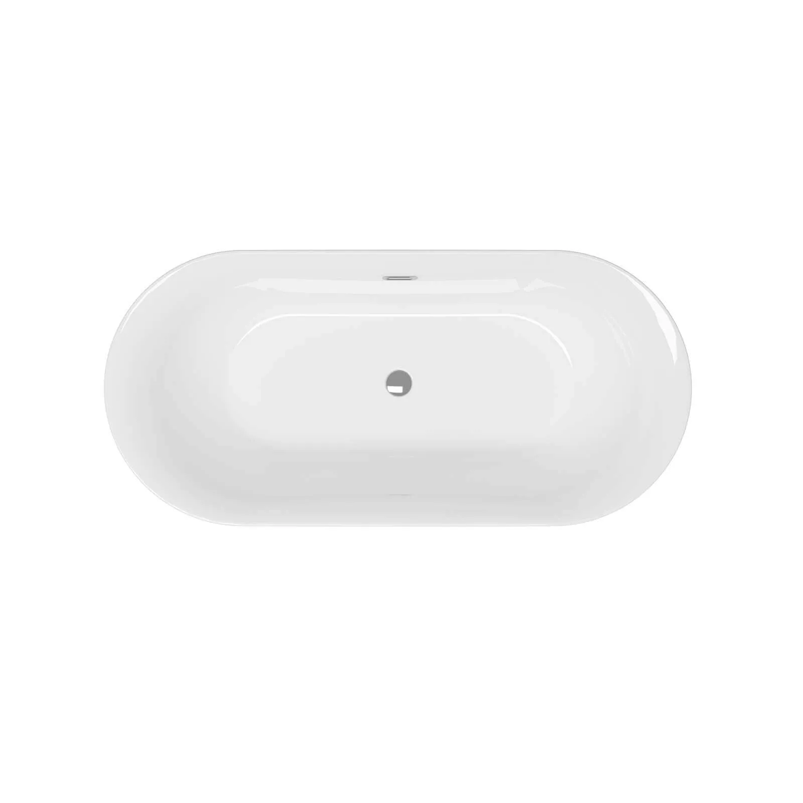 67" Acrylic Fluted Bathtub with Toe-Tap Drain