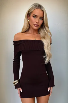 Aaliyah Mini Dress - Dark Brown