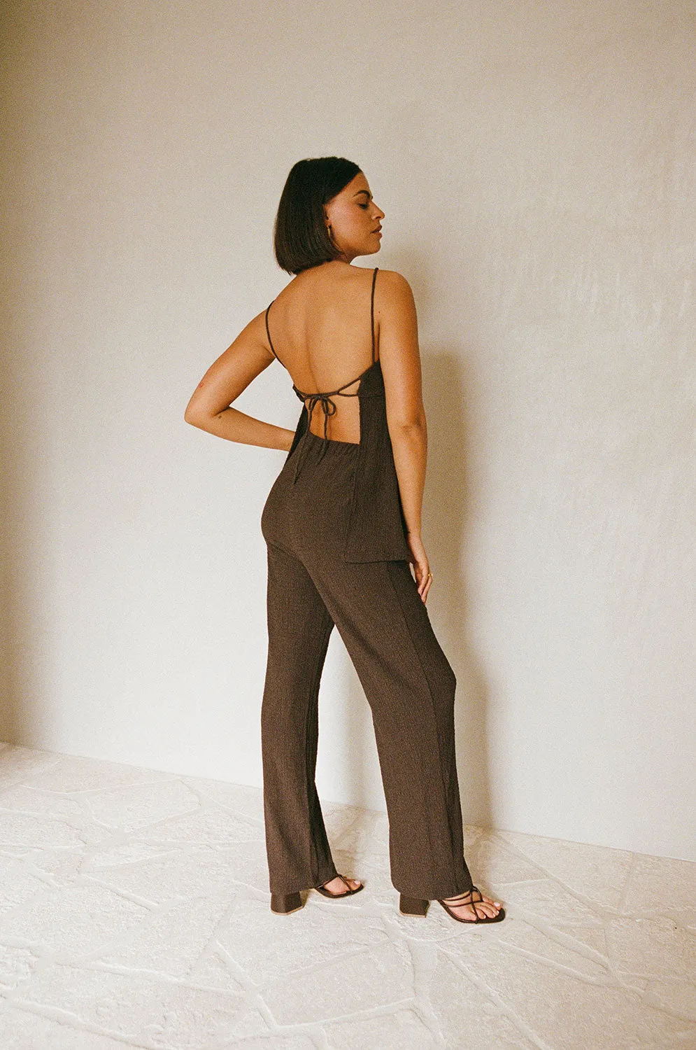 Ashton Jumpsuit - Chocolate