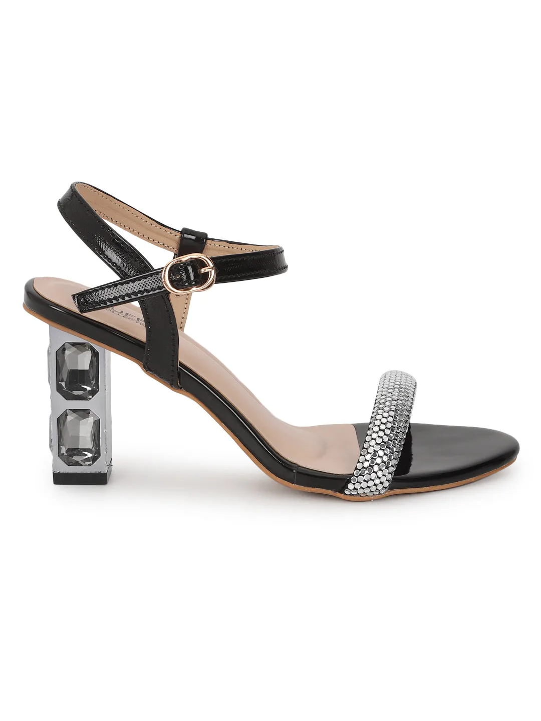 Black Diamond Block Sandals (TC-F66064-BLK)