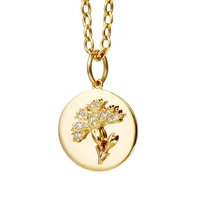 Carnation Charm Pendant