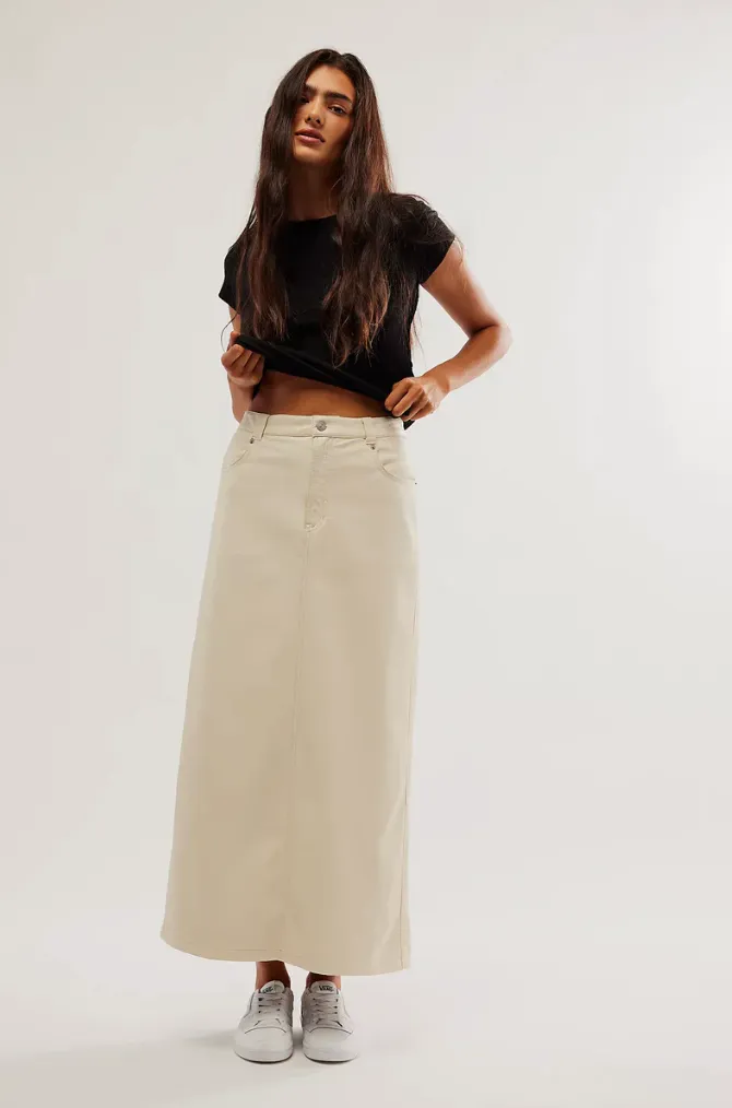 City Slicker Vegan Maxi Skirt