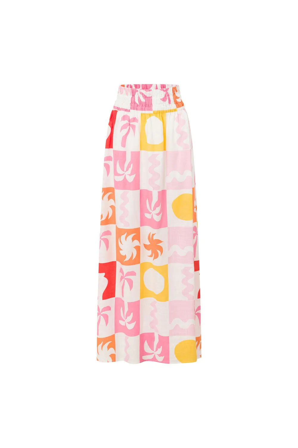 Cooper Skirt - Palm Tile Fuego