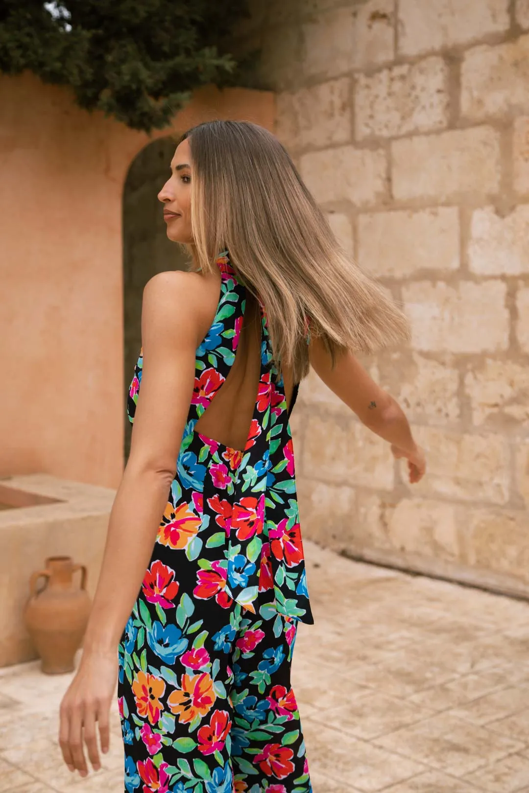 Cypress Jumpsuit In Retro Floral