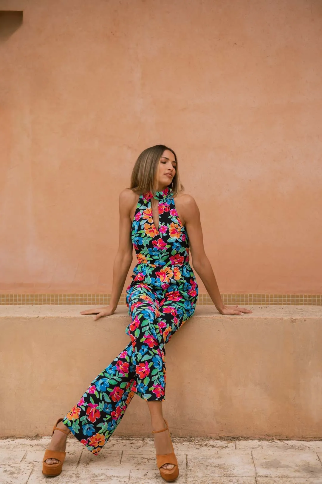 Cypress Jumpsuit In Retro Floral