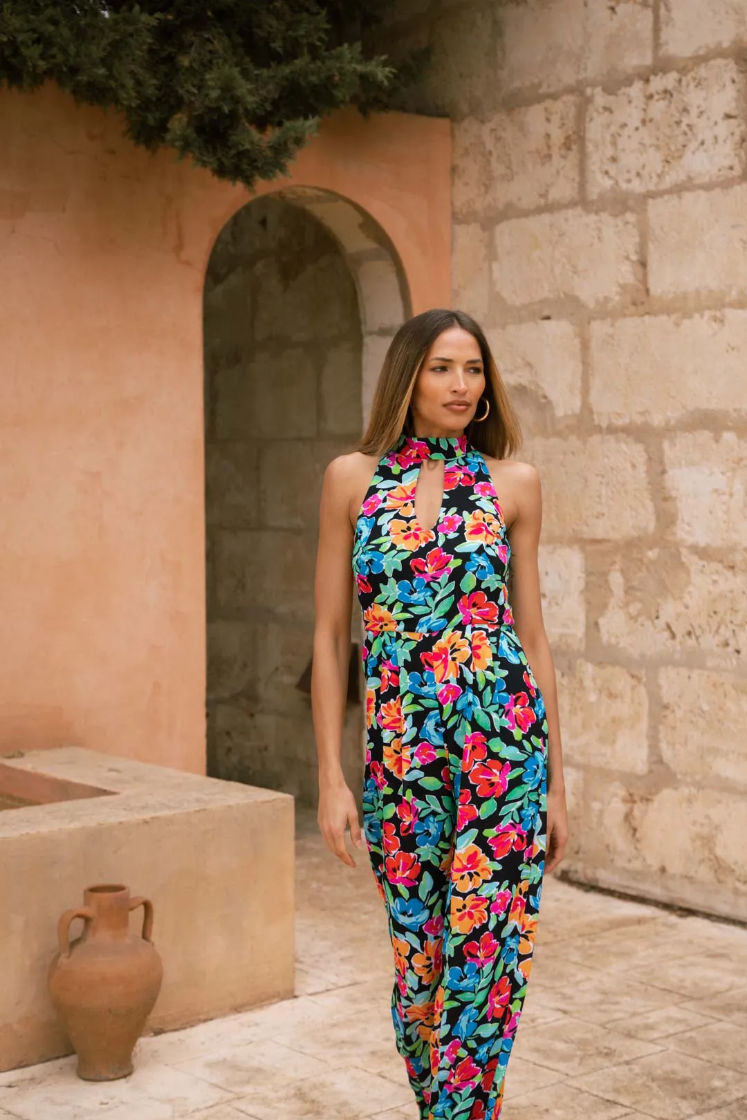 Cypress Jumpsuit In Retro Floral