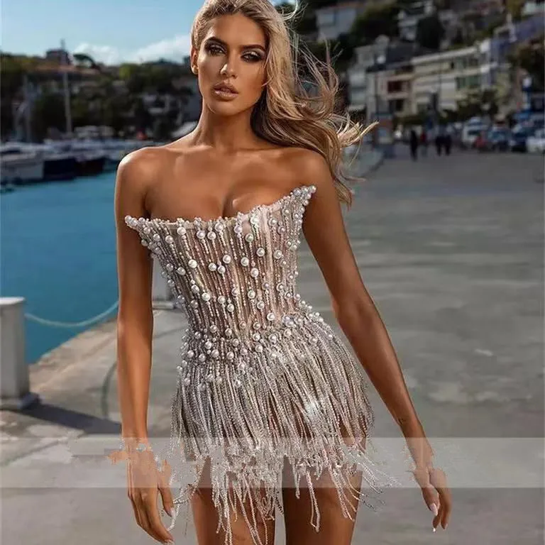 Emma Fringe Graceful Tassel Bodycon Dress