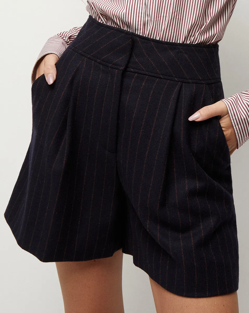 Haina Pinstriped Short