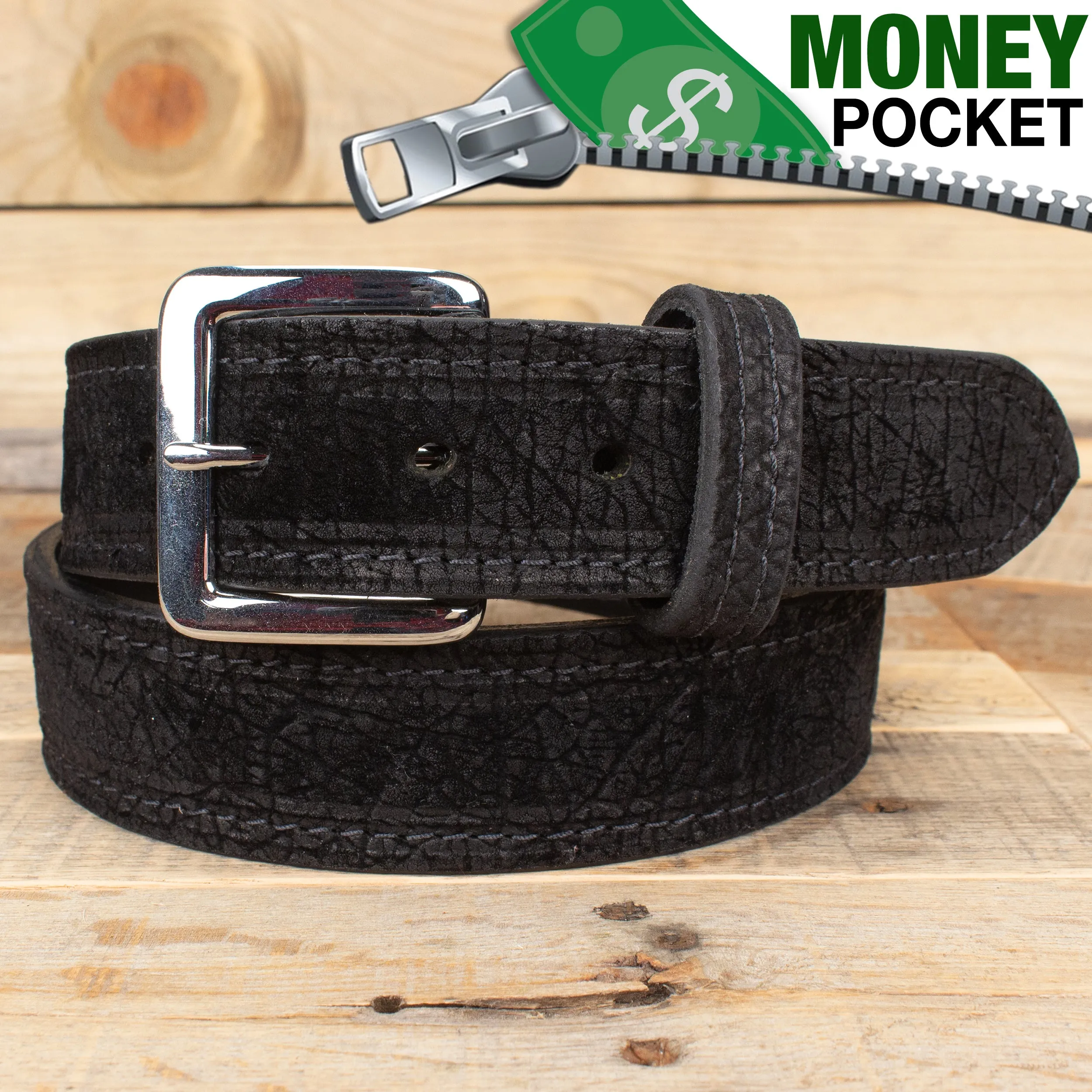 Hippo Black Money Belt