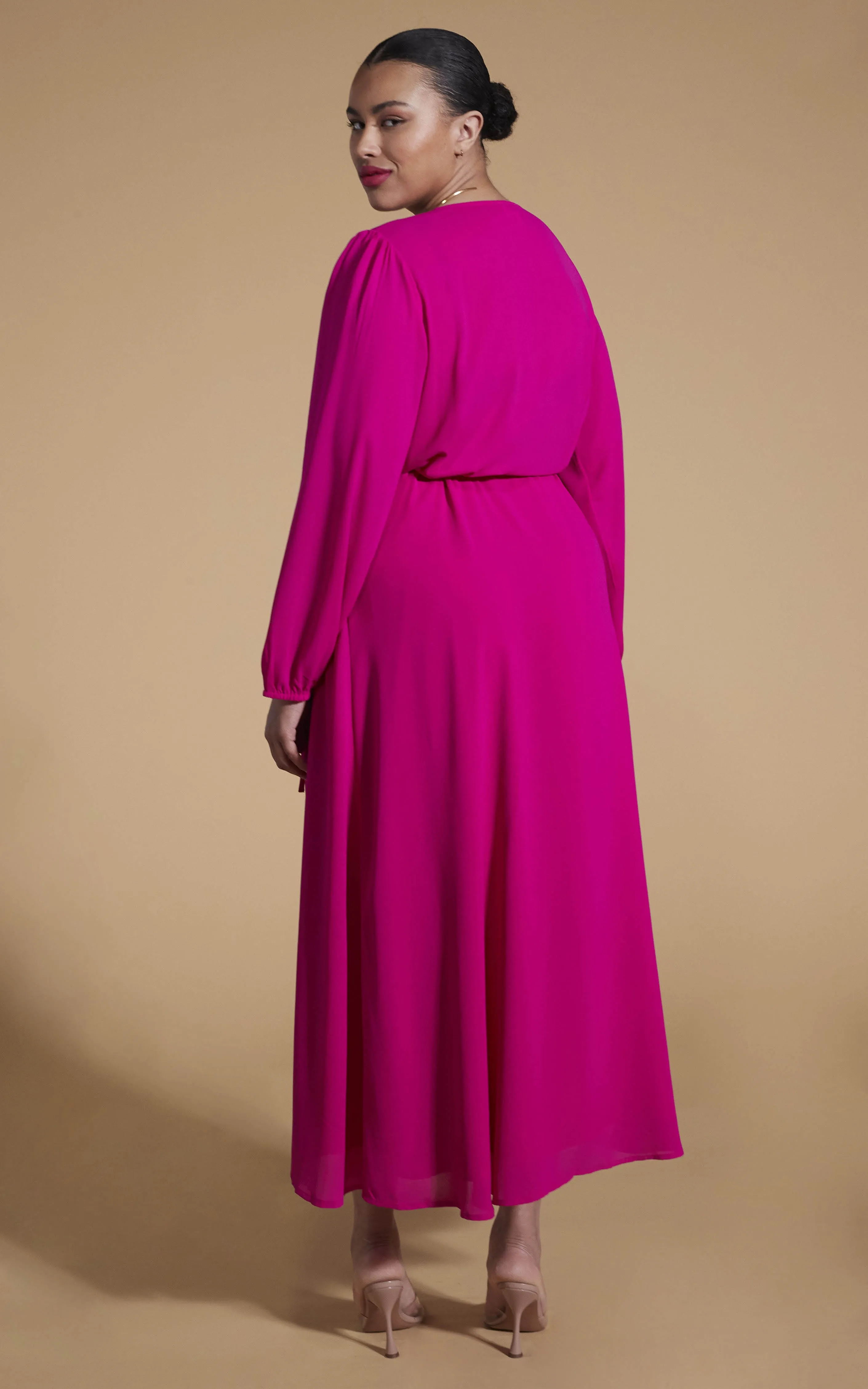 Jagger Maxi Dress In Magenta - Extended Sizing