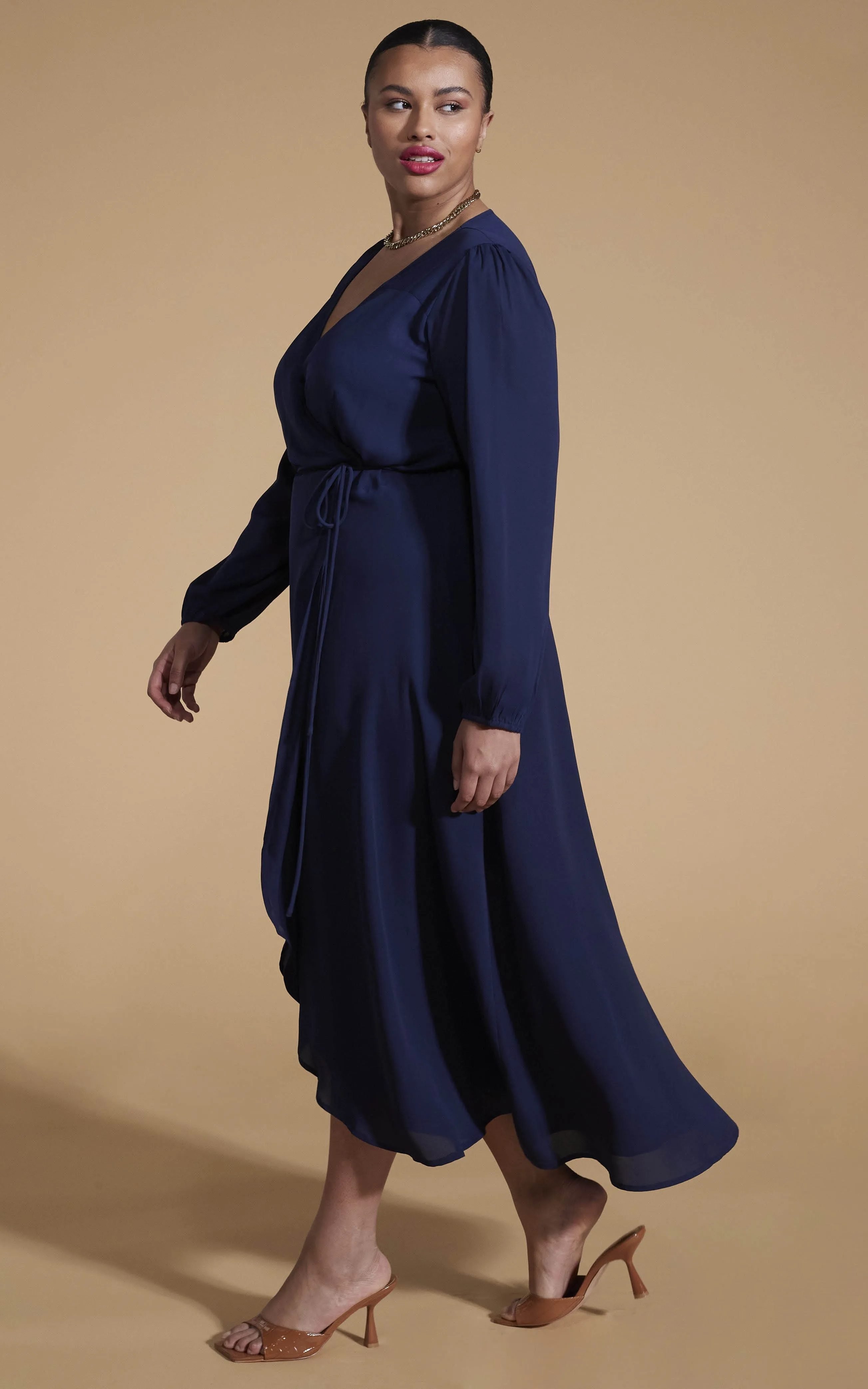 Jagger Maxi Dress In Navy - Extended Sizing