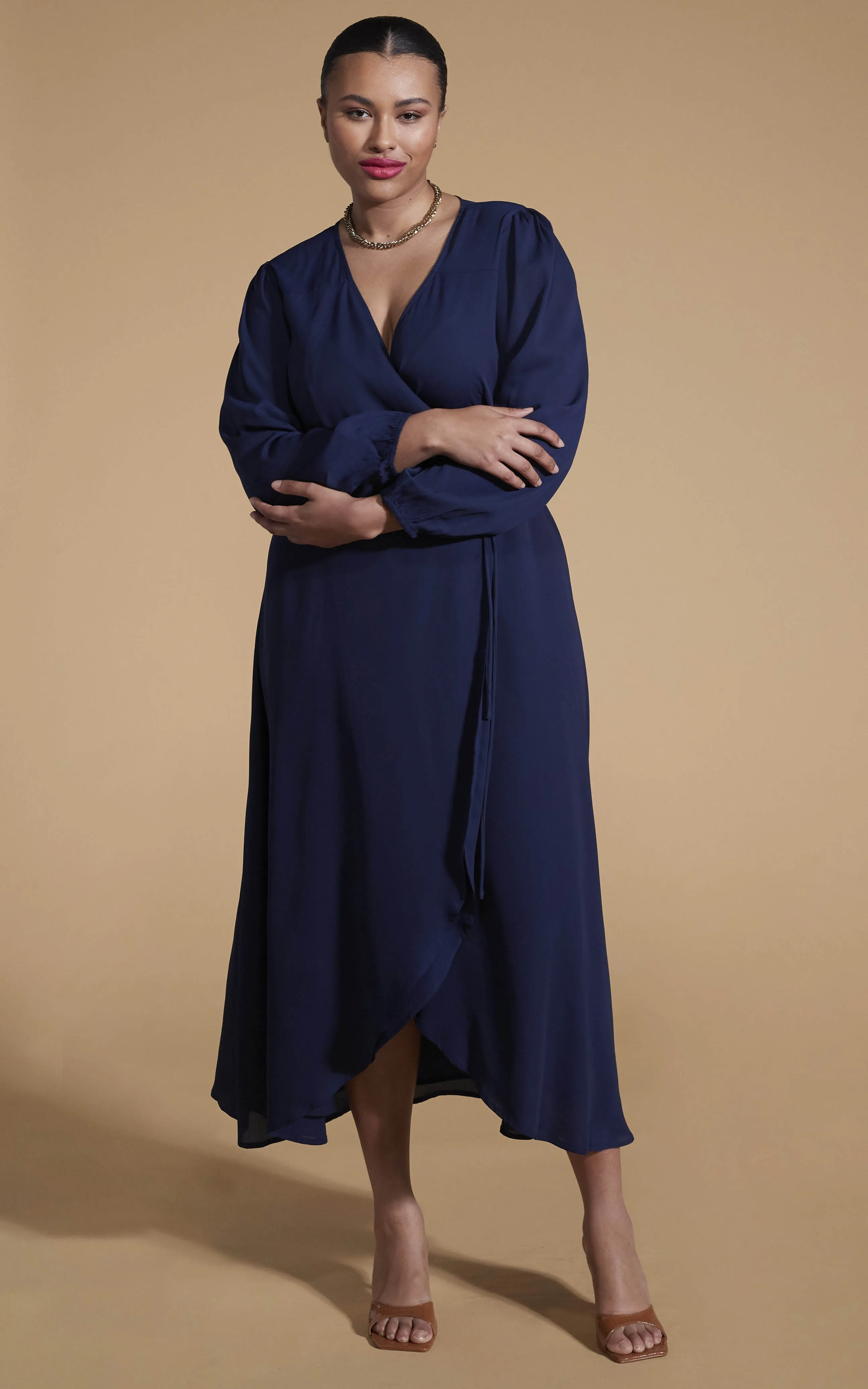 Jagger Maxi Dress In Navy - Extended Sizing