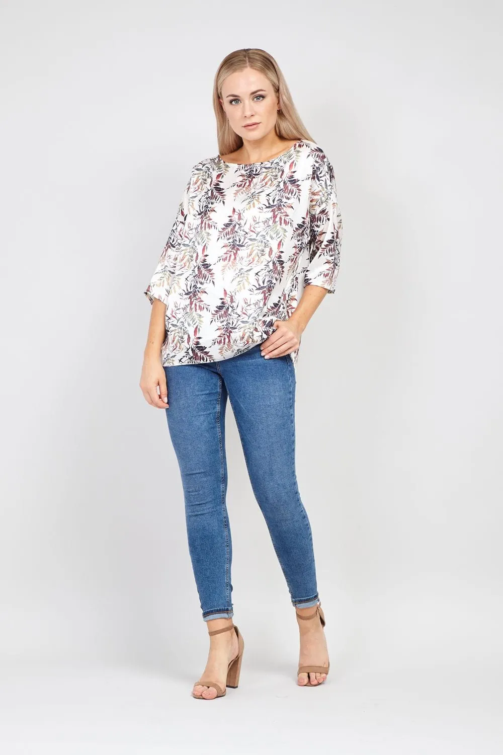 Leaf Print Blouse