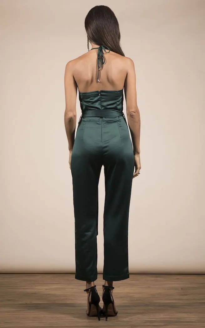 Lexi Jumpsuit In Pine Green