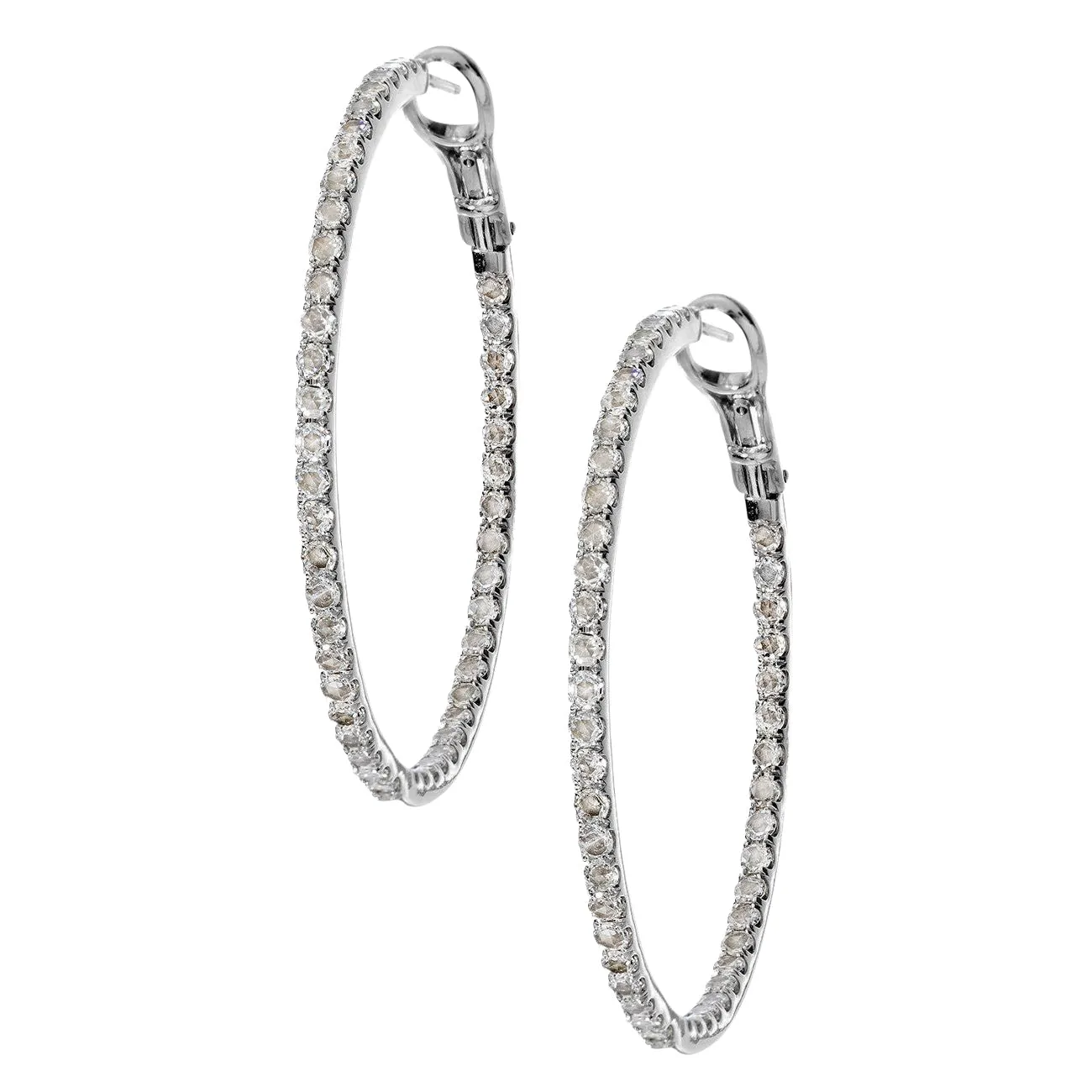 Mary Hoops Silver Diamond 2mm