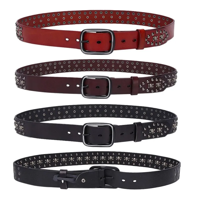 Men's Gothic Skull Studded Belt