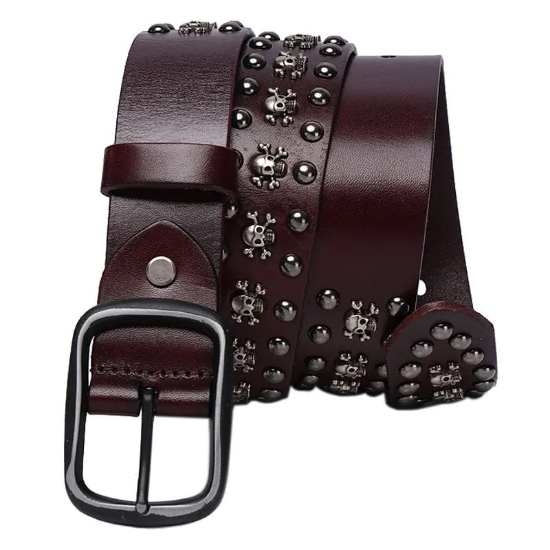 Men's Gothic Skull Studded Belt