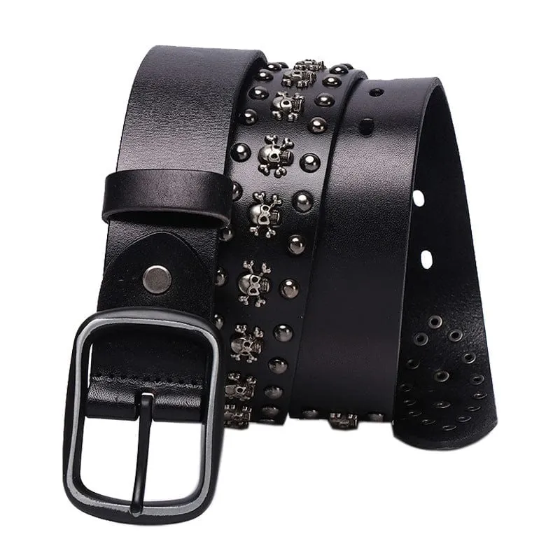 Men's Gothic Skull Studded Belt