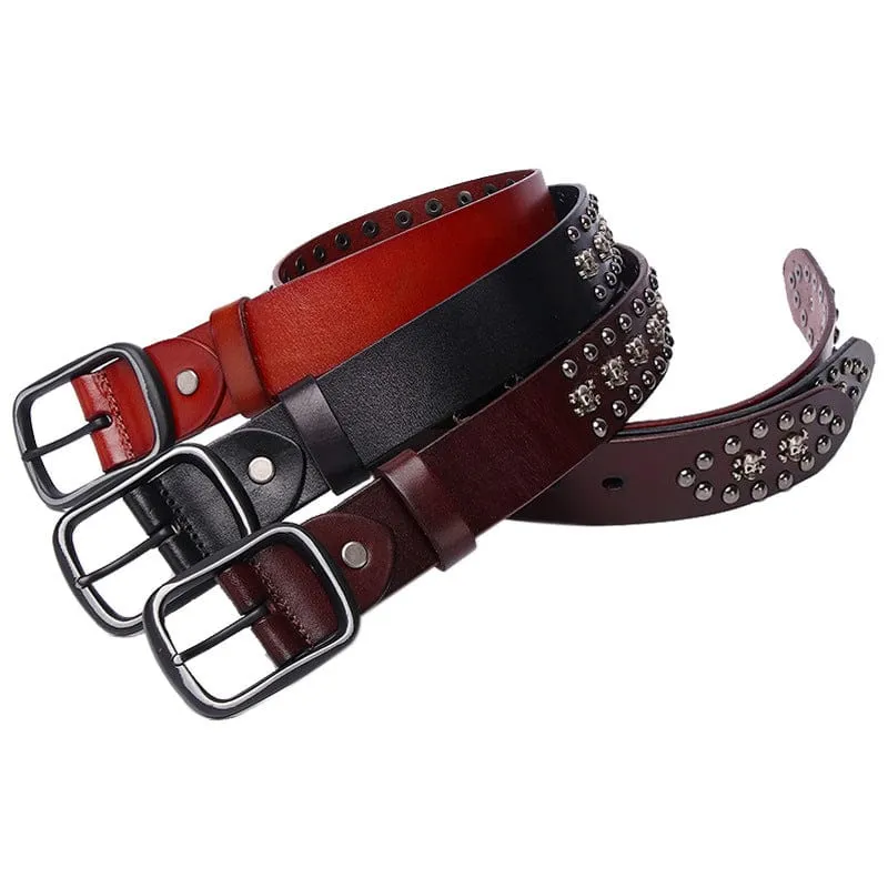 Men's Gothic Skull Studded Belt