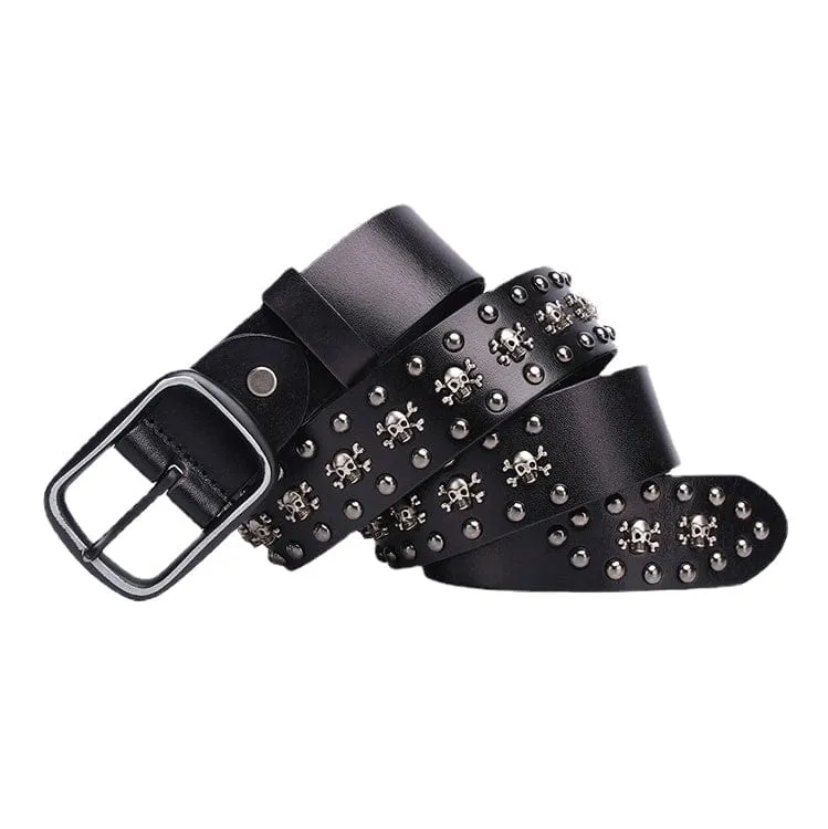 Men's Gothic Skull Studded Belt