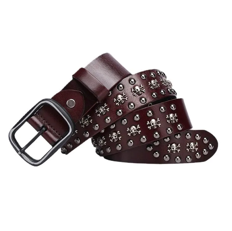 Men's Gothic Skull Studded Belt