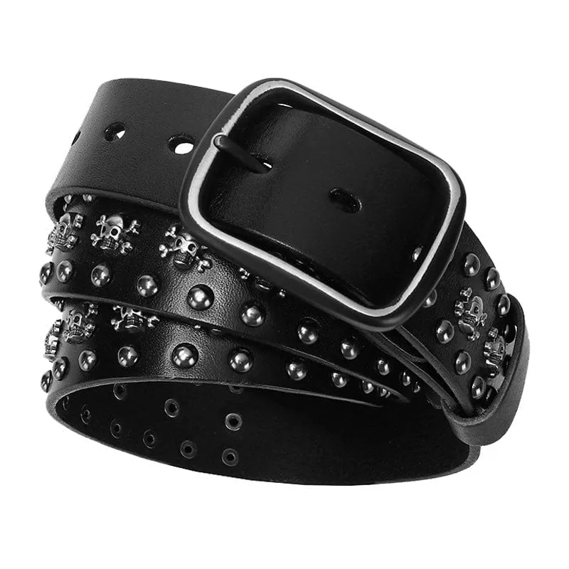 Men's Gothic Skull Studded Belt