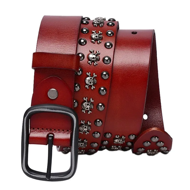 Men's Gothic Skull Studded Belt