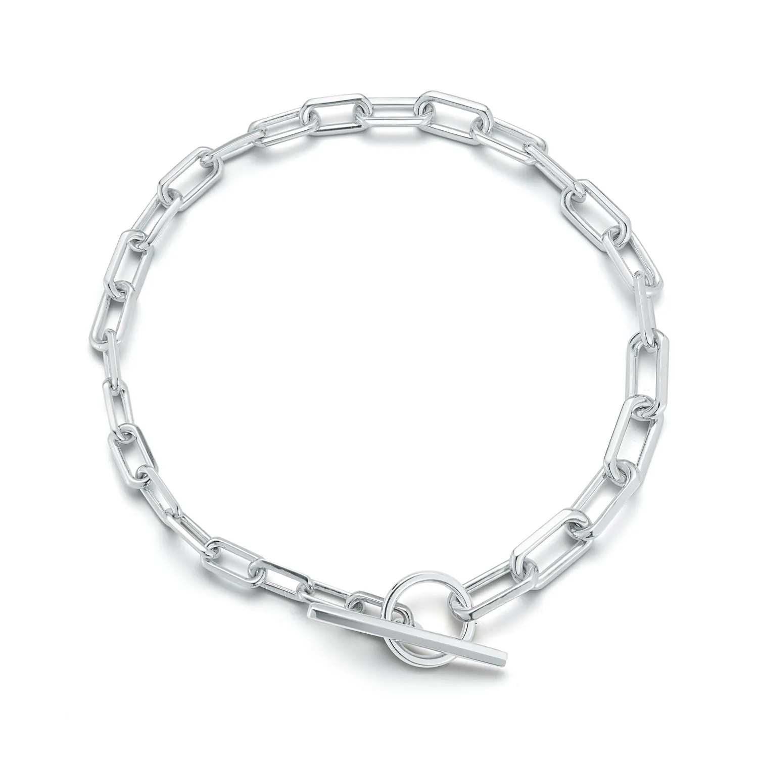 SAXON STERLING SILVER GRADUATING CHAIN LINK CHOKER