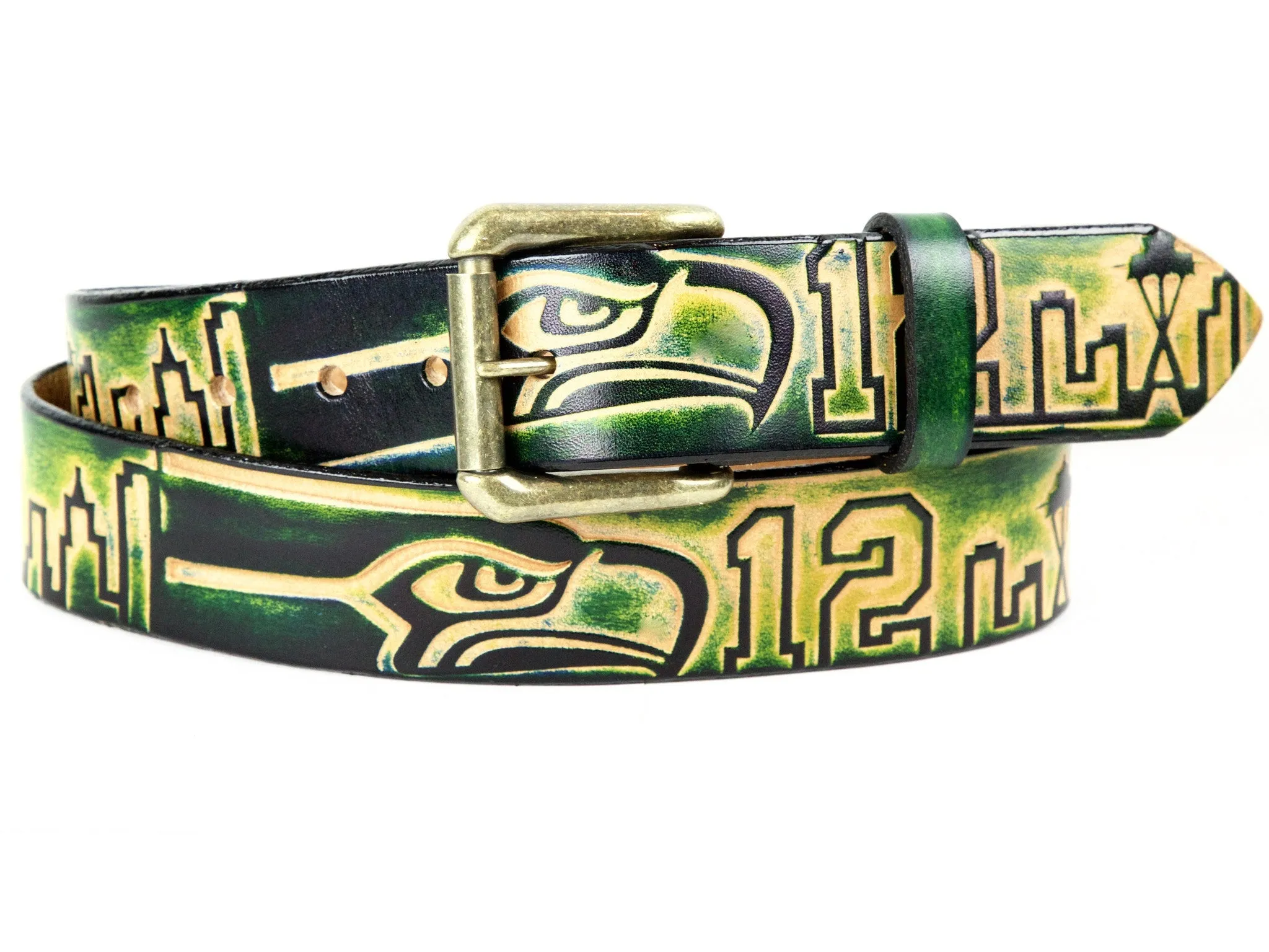 Seattle Seahawks Leather Belt