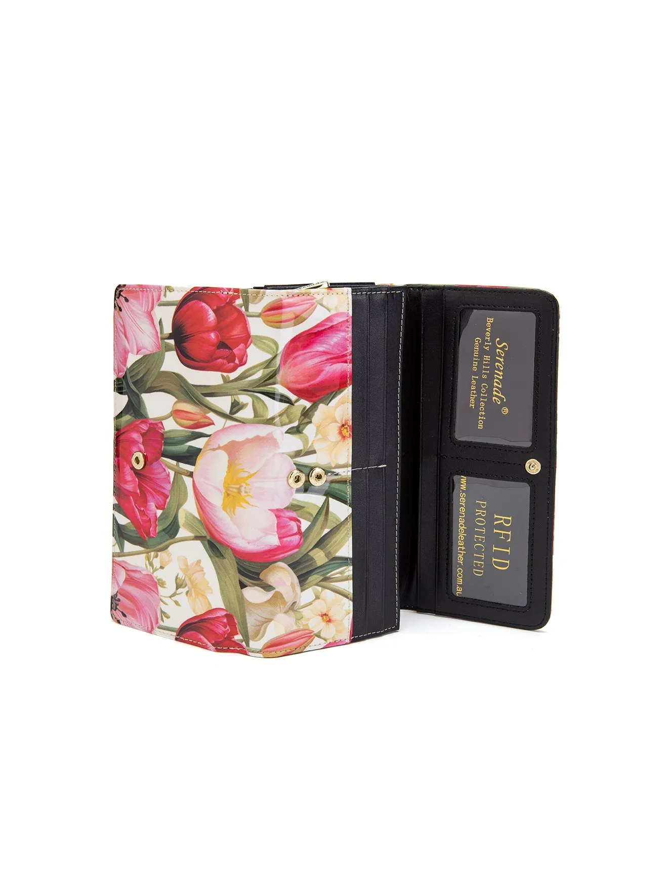 Serenade - WSF2101 Spring Tulip Large Leather Wallet with RFID