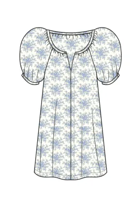 The Posie Dress - Rose Bushel Blue