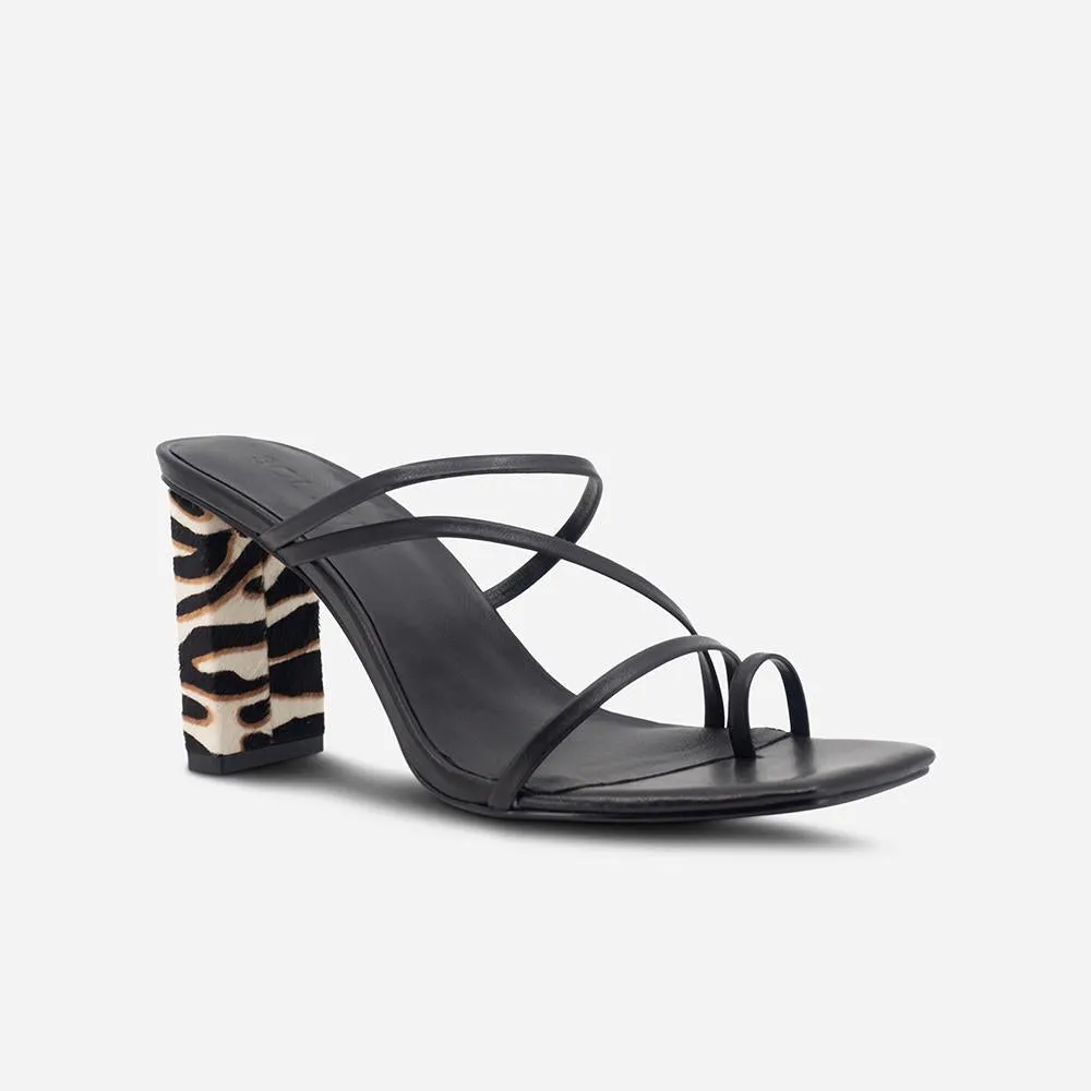 Theo High Heel Black/Zebra